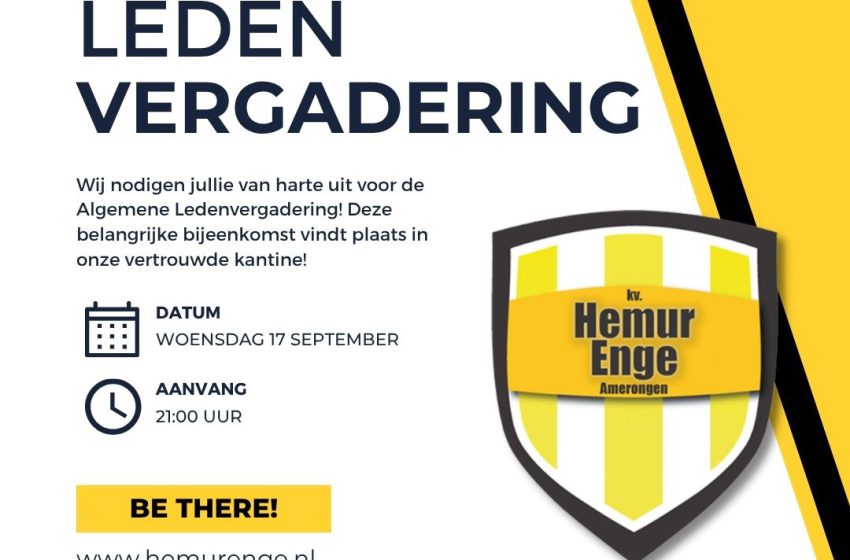  Algemene ledenvergadering