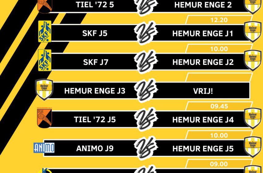  Programma 11 oktober