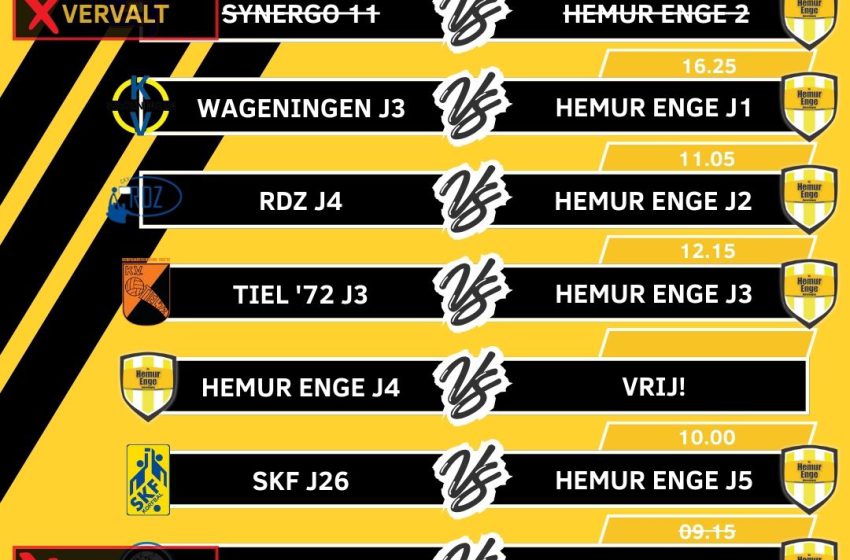  Programma 10 januari (Update)